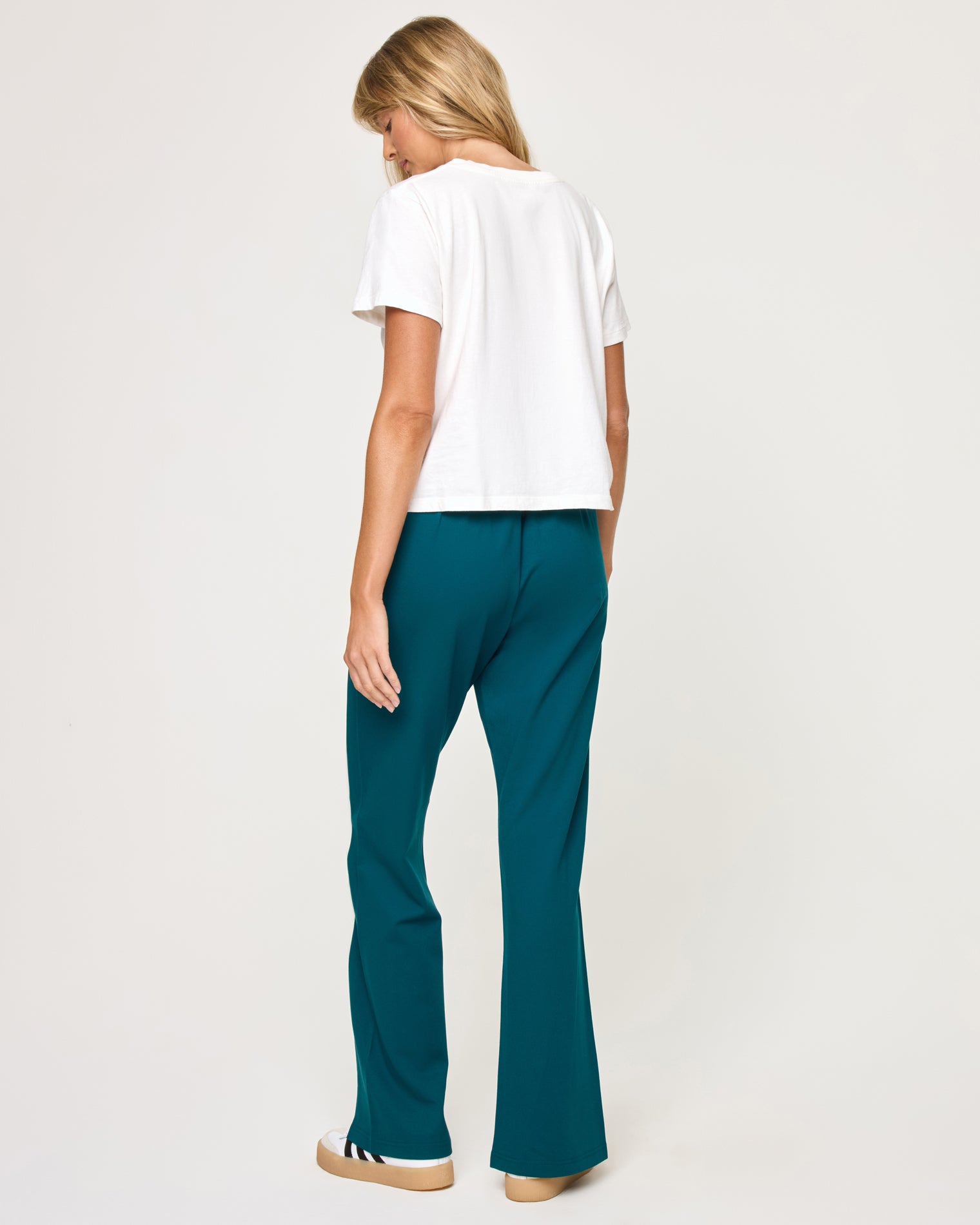 Back To Back Pant - Deep Teal-Cream Deep Teal-Cream | Model: Lura (size: S)