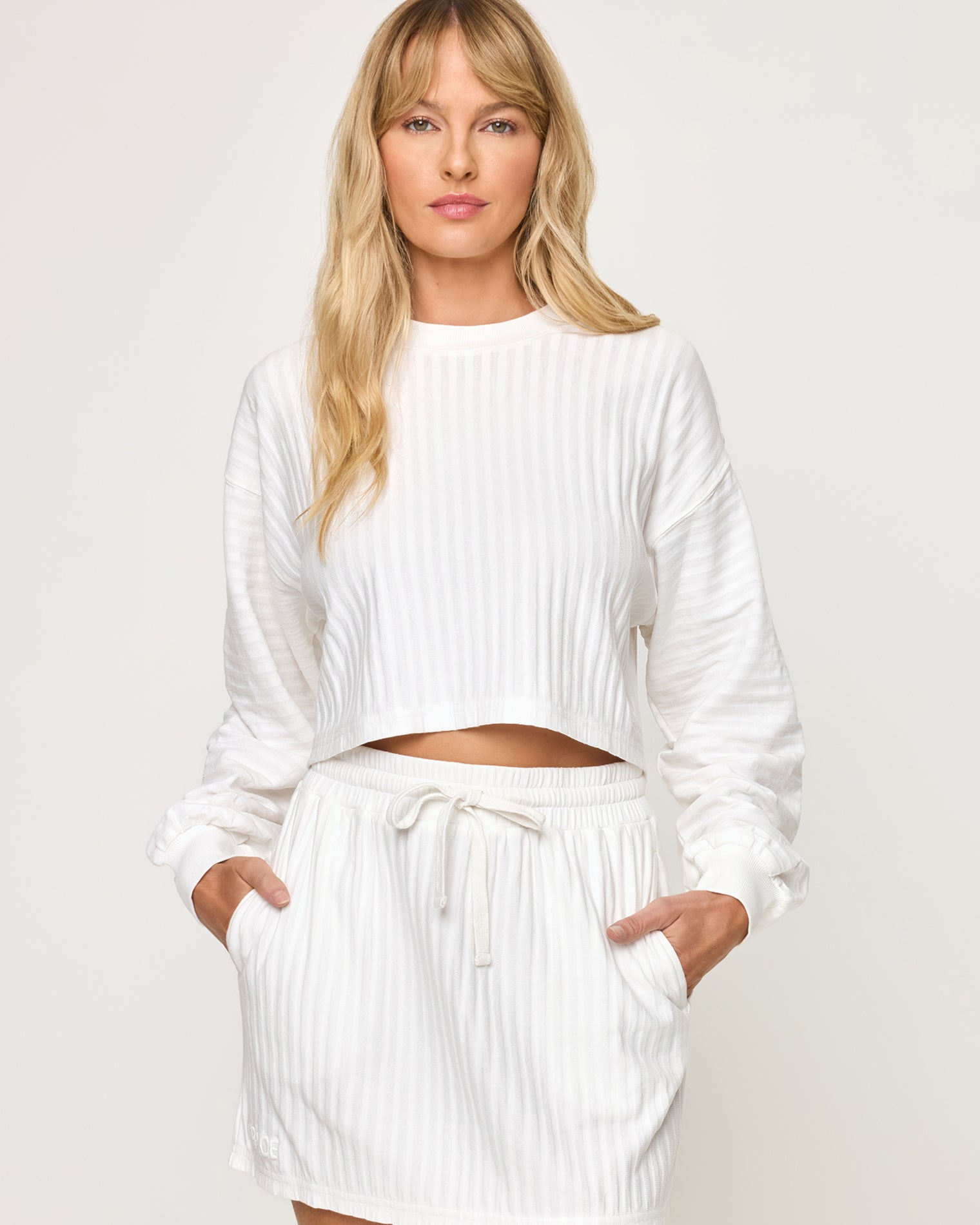 Half Court Pullover - White White | Model: Lura (size: S)