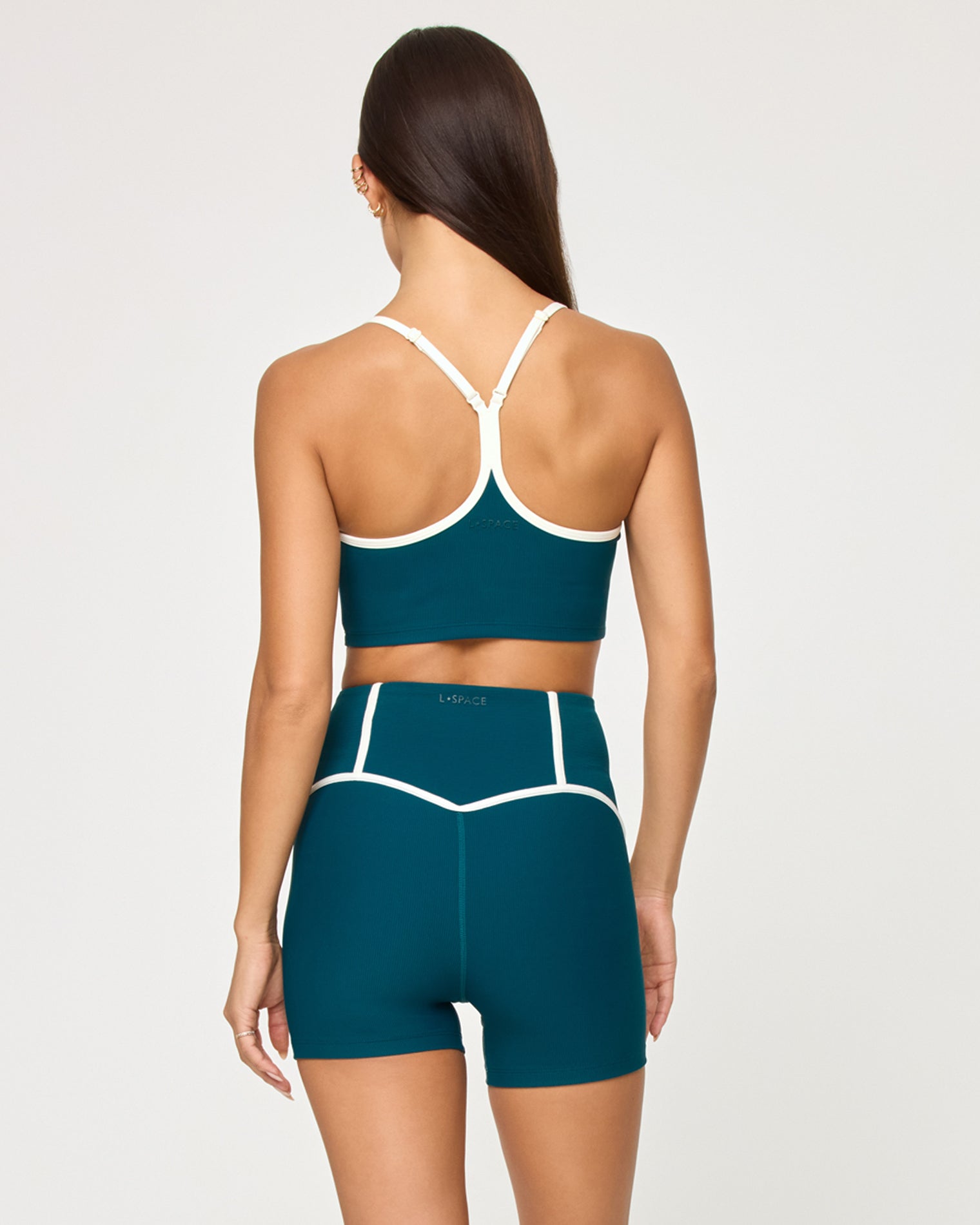 Revel Short - Deep Teal-Cream Deep Teal-Cream | Model: Jocelyn (size: S)