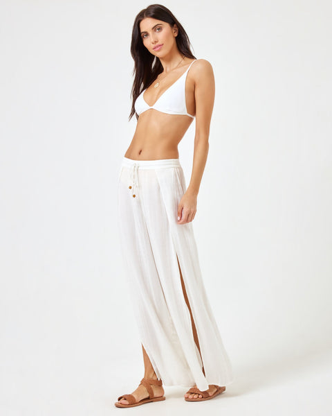 Women's Essentials Split Leg Beach Trouser | Boohoo UK