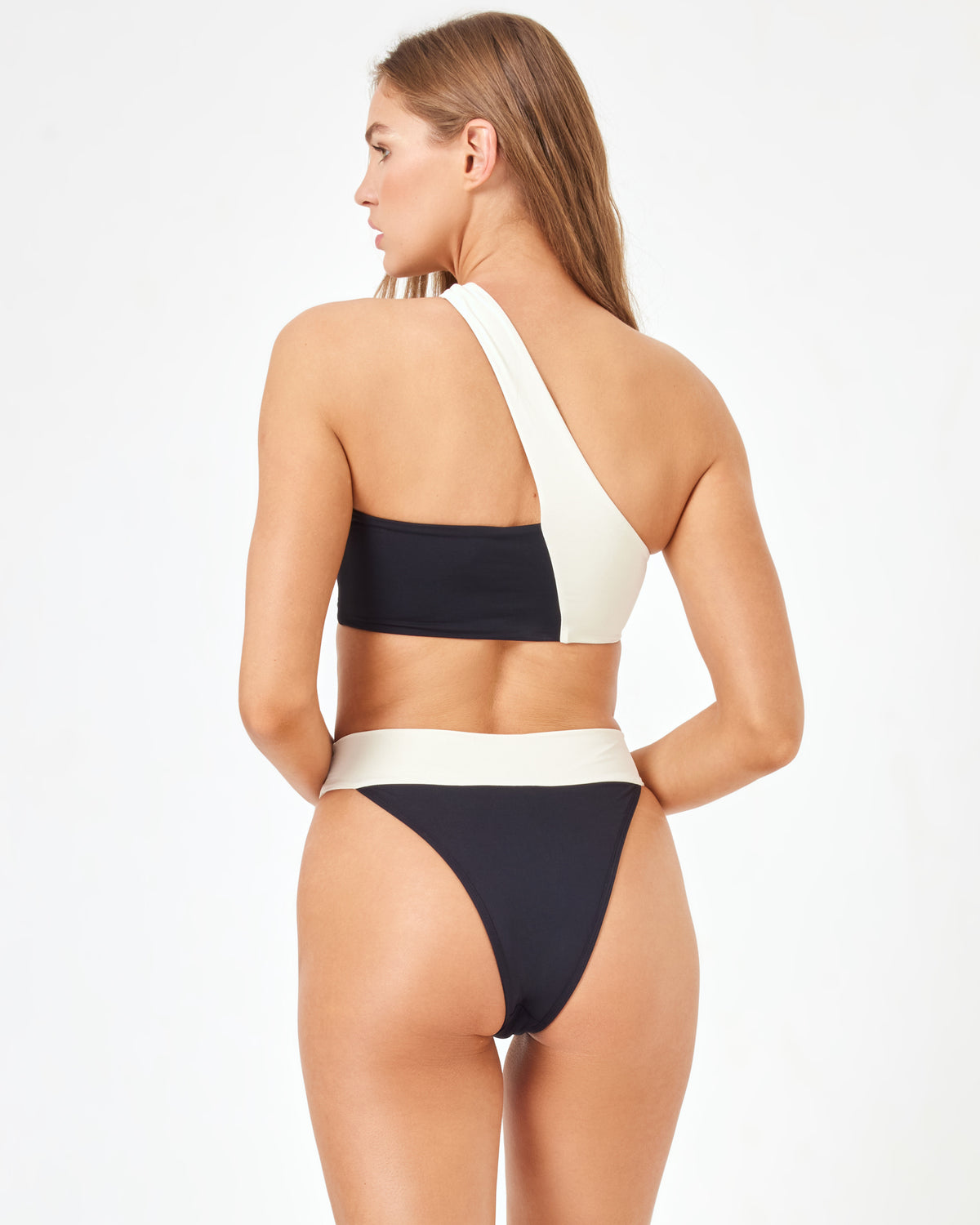 Lola Bikini Bottom - Black-Cream Lola Bikini Bottom - Black-Cream