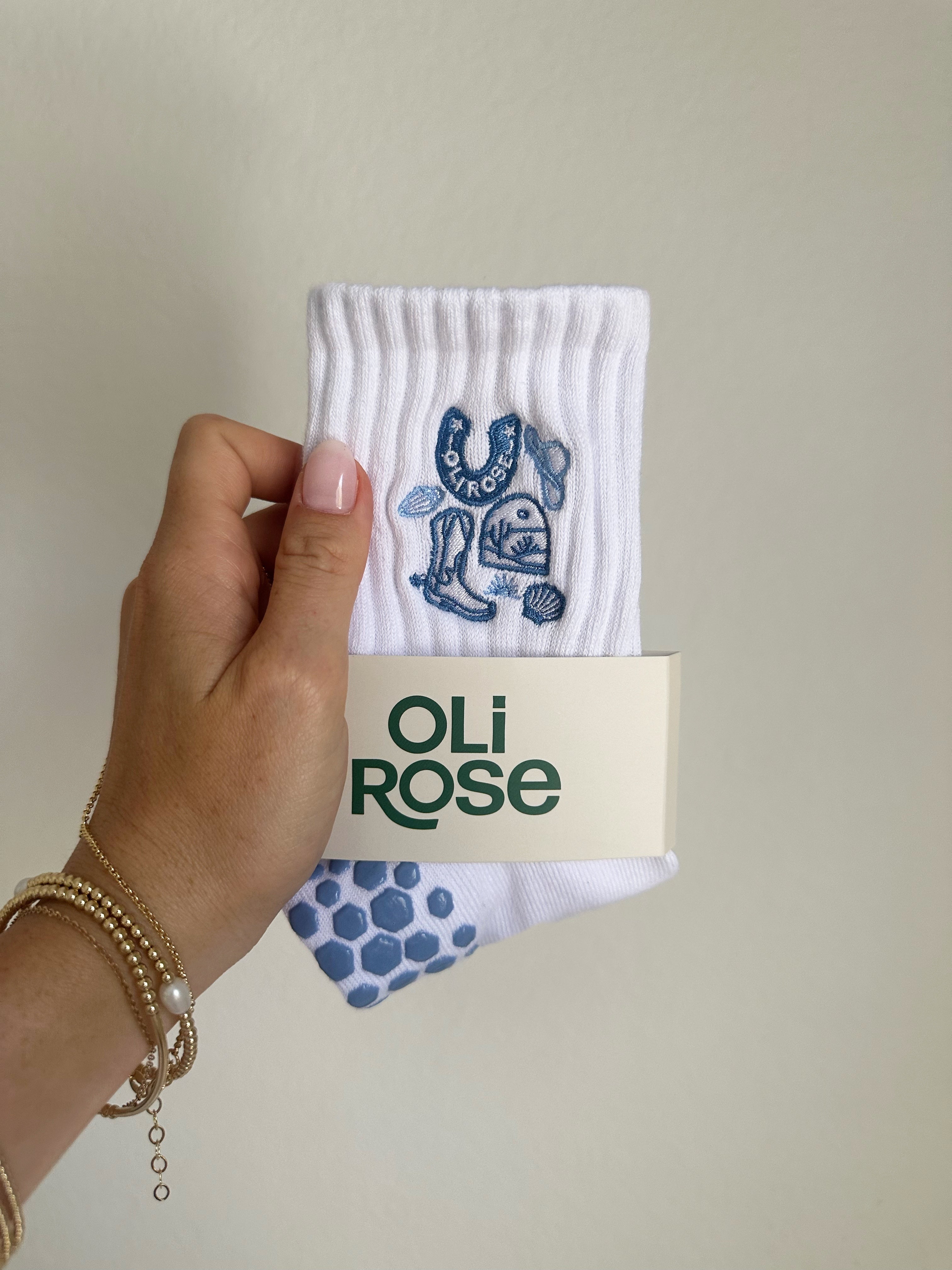 Oli Rose Coastal Cowgirl Pilates Socks Oli Rose Coastal Cowgirl Pilates Socks