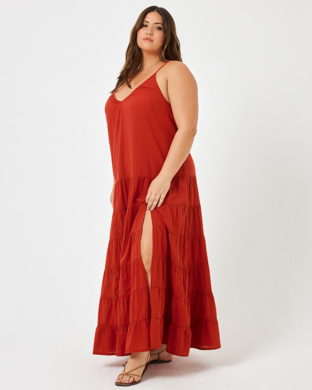 Goldie Cover-Up Dress - Redwood Redwood | Model: Jessica (size: XL)