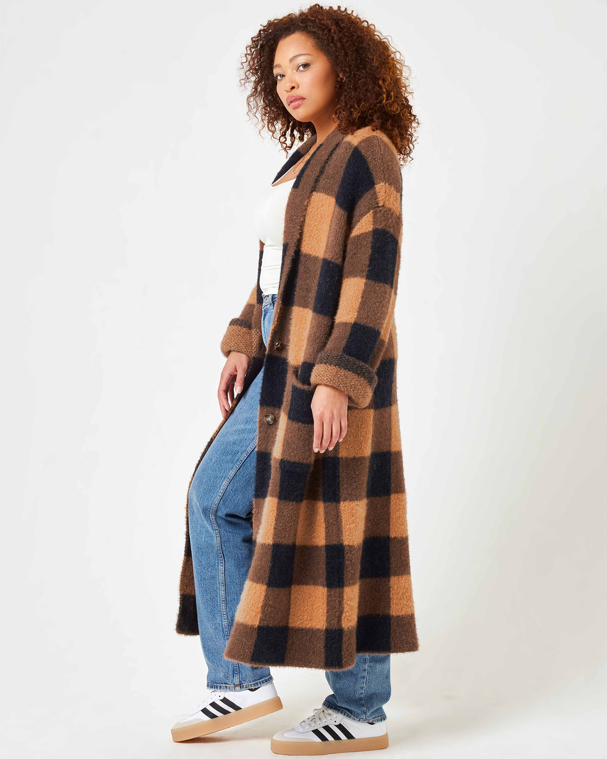 Harlow Coat - Canyon Canyon | Model: Amber (size: XL)