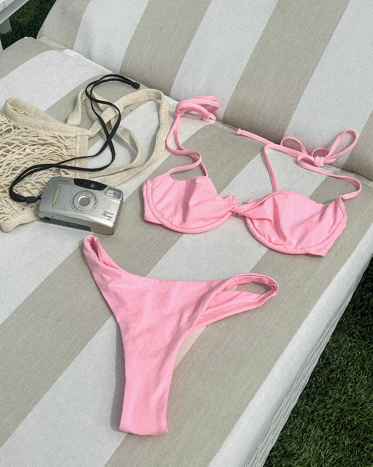 LSPACE x JVS Leilani Bikini Bottom - Crystal Pink Crystal Pink | Model: Kristen (size: S)