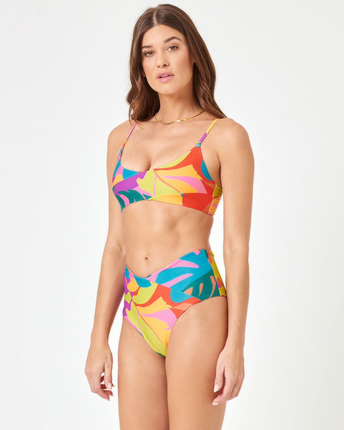 Printed High Tide Bikini Top - Copacabana Copacabana | Model: Maitlynn (size: S)