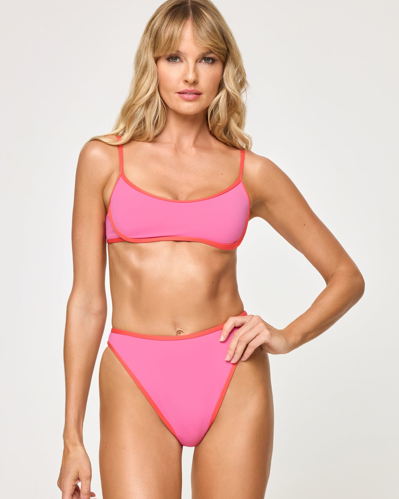 Zella Bikini Top - Bubblegum-Grapefruit Bubblegum-Grapefruit | Model: Lura (size: S) | Hover