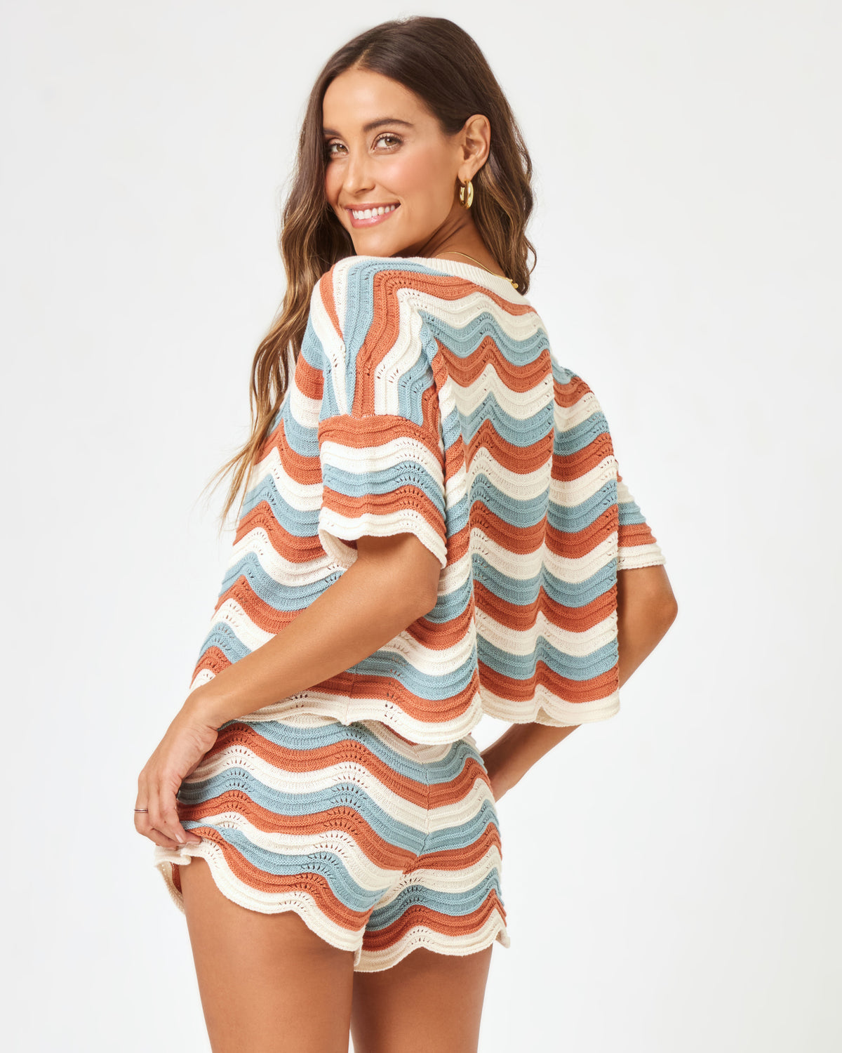 Make Waves Sweater - Del Mar Stripe Del Mar Stripe | Model: Anna (size: S)