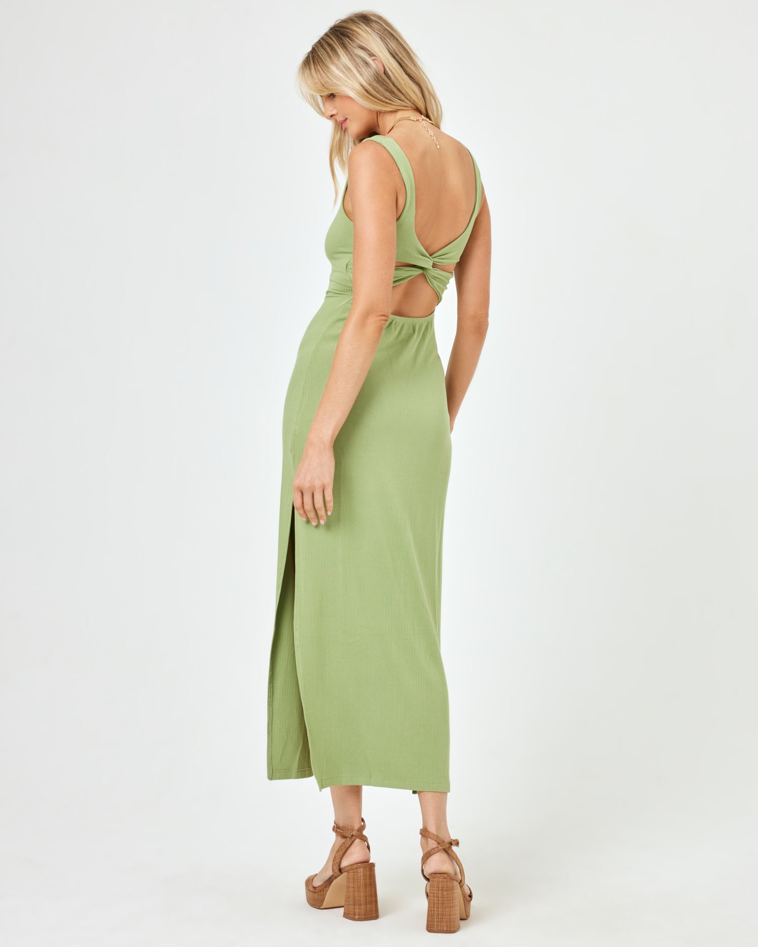 Mara Dress - Light Olive Light Olive | Model: Lura (size: S) | Hover