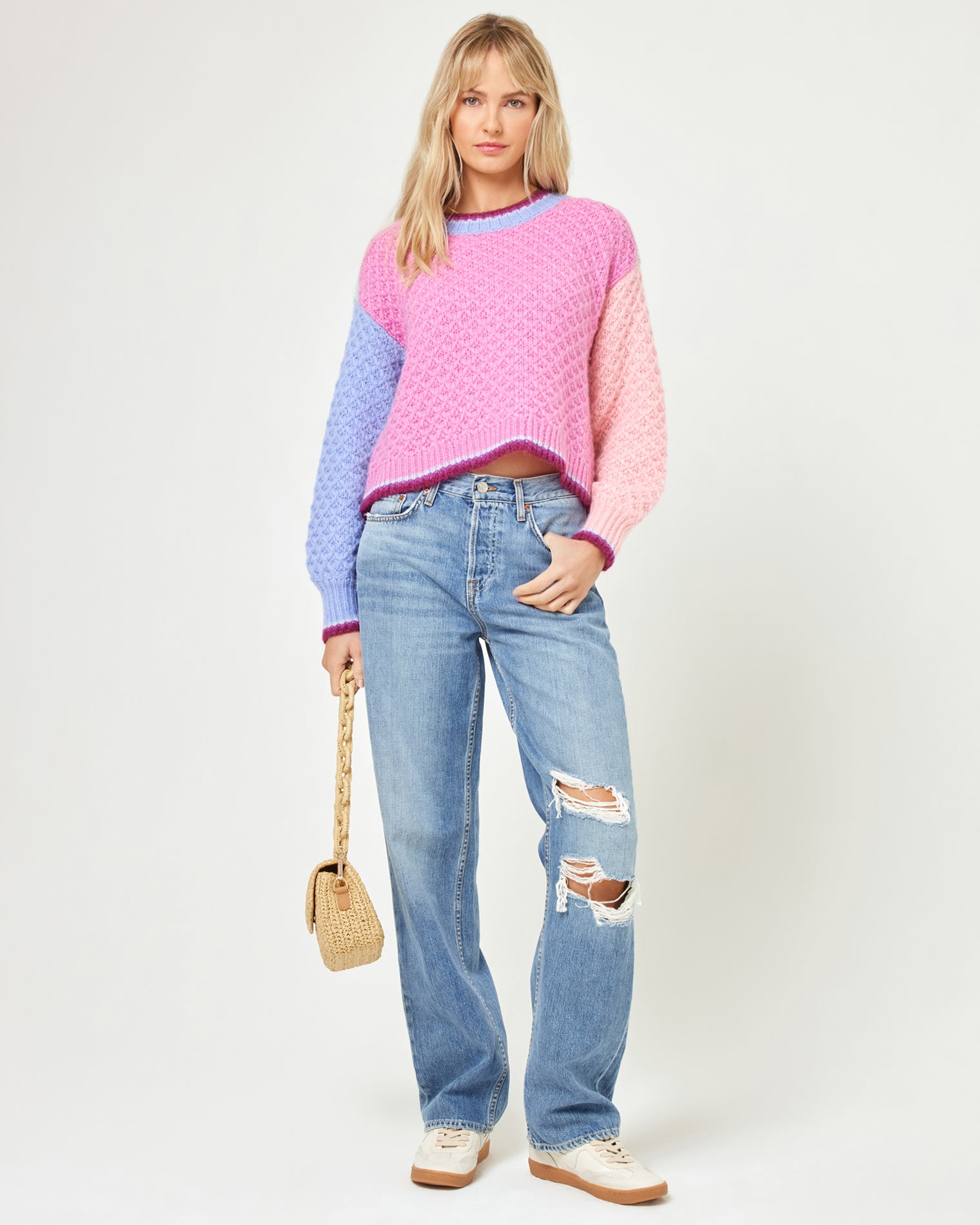 Pretty Please Sweater - Costa Del Sol Colorblock Pretty Please Sweater - Costa Del Sol Colorblock