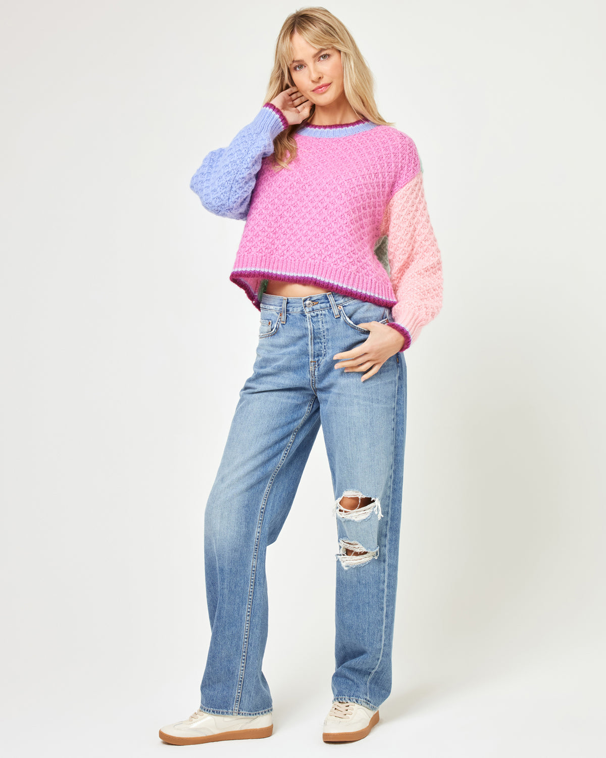 Pretty Please Sweater - Costa Del Sol Colorblock Pretty Please Sweater - Costa Del Sol Colorblock