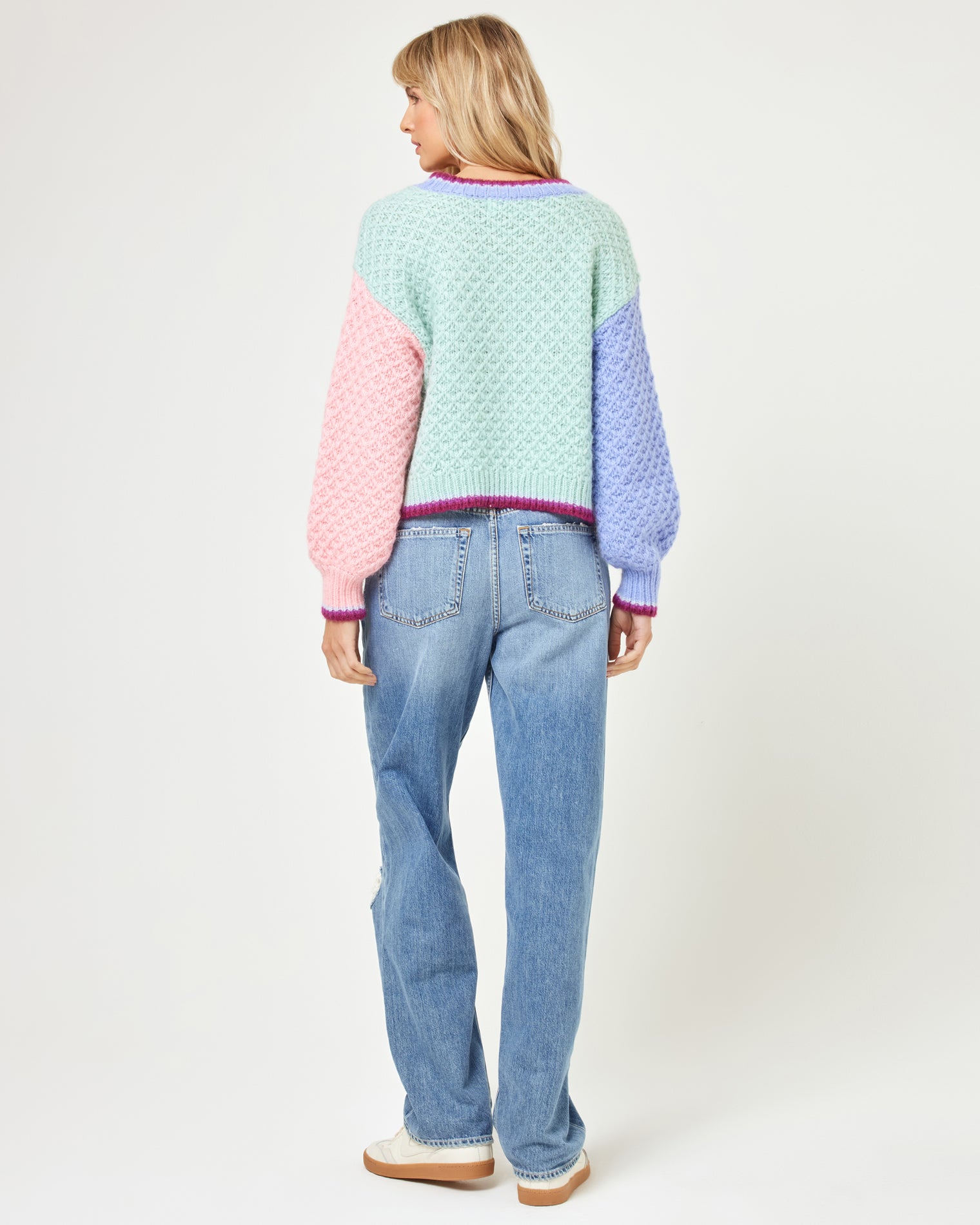 Pretty Please Sweater - Costa Del Sol Colorblock Pretty Please Sweater - Costa Del Sol Colorblock