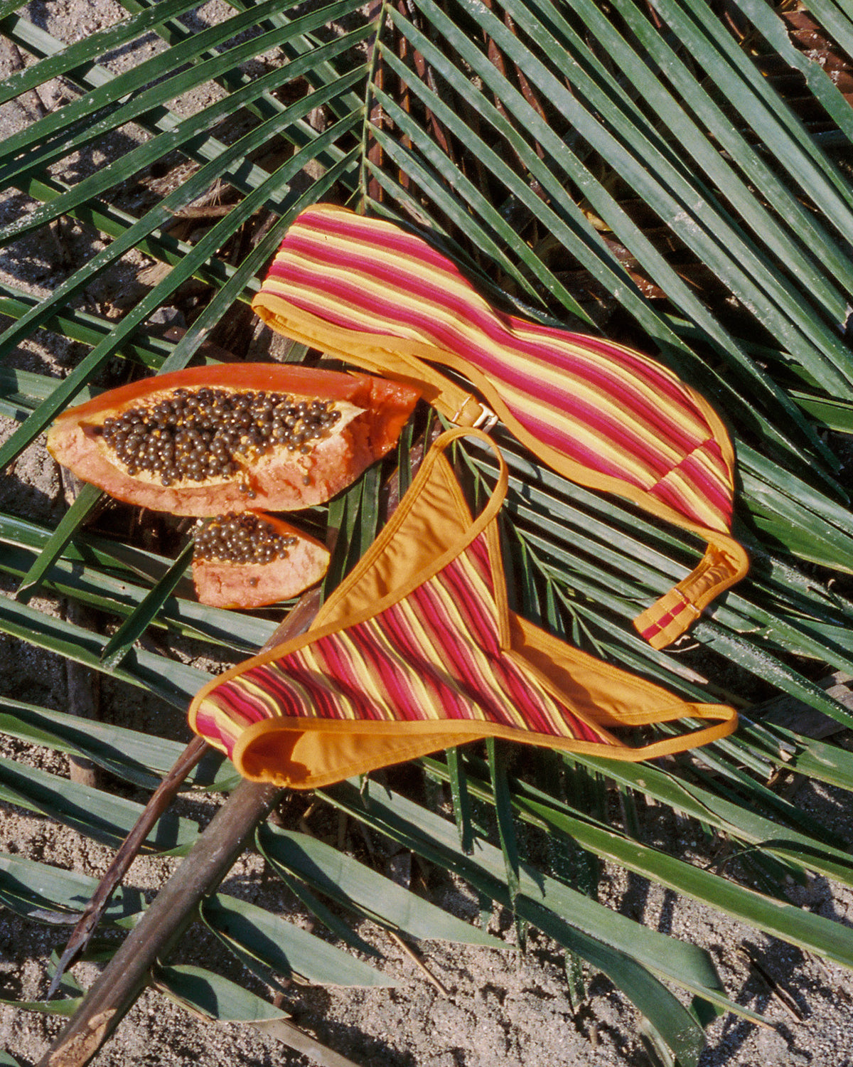 Pixie Bikini Bottom - Sunset Stripe Sunset Stripe | Model: Jocelyn (size: S) | Hover