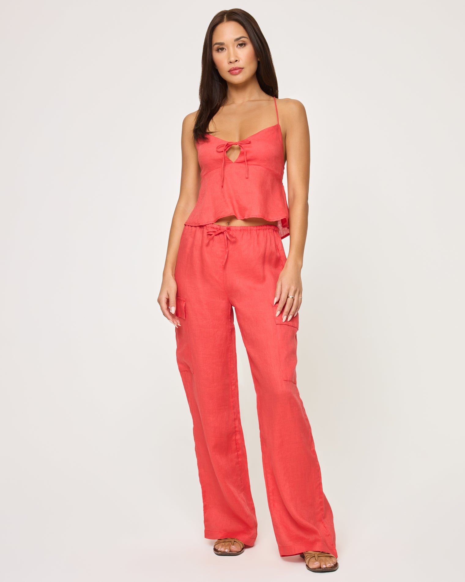 Sundown Cargo Pant - Grapefruit Grapefruit | Model: Jocelyn (size: S)