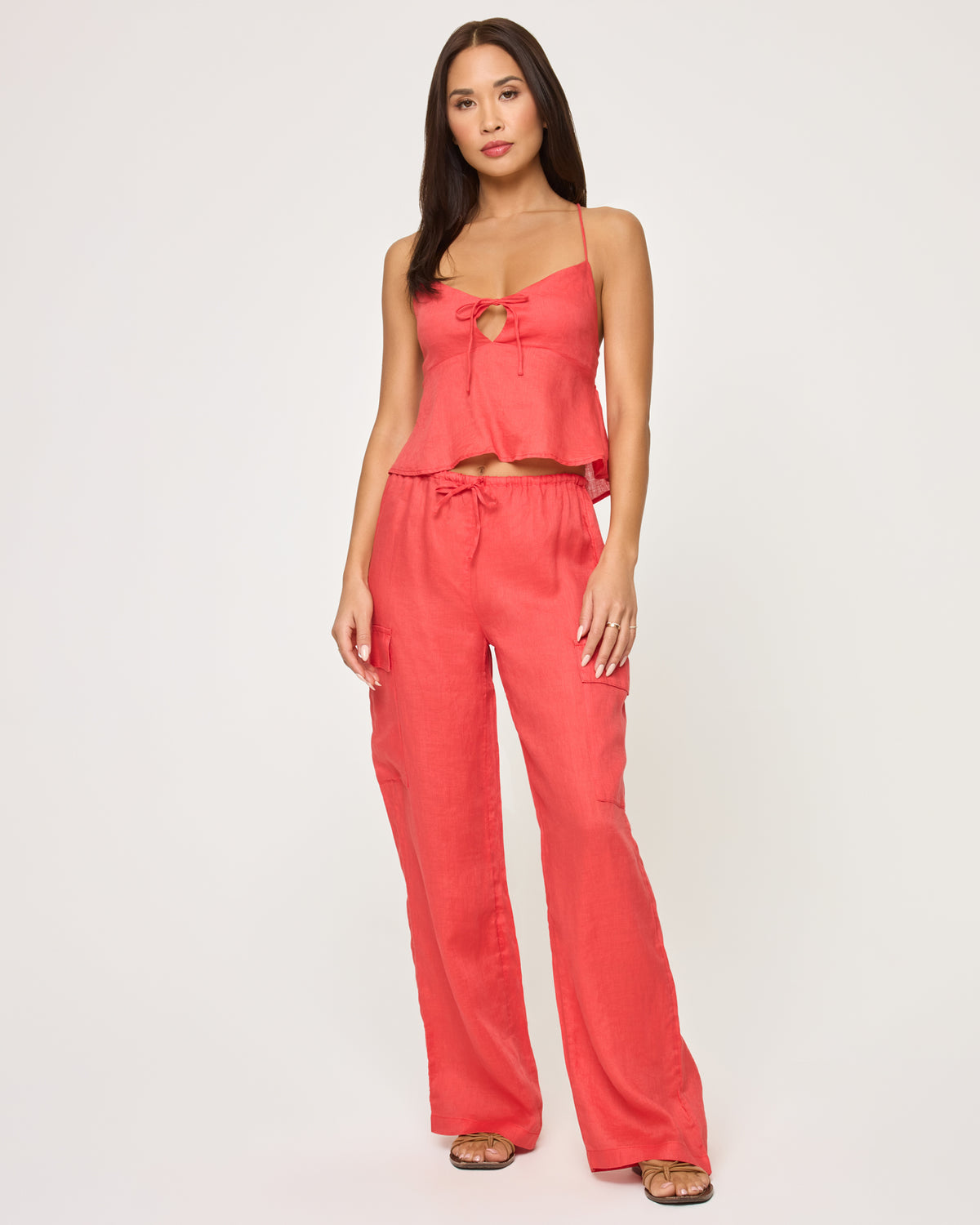 Sundown Cargo Pant - Grapefruit Grapefruit | Model: Jocelyn (size: S)