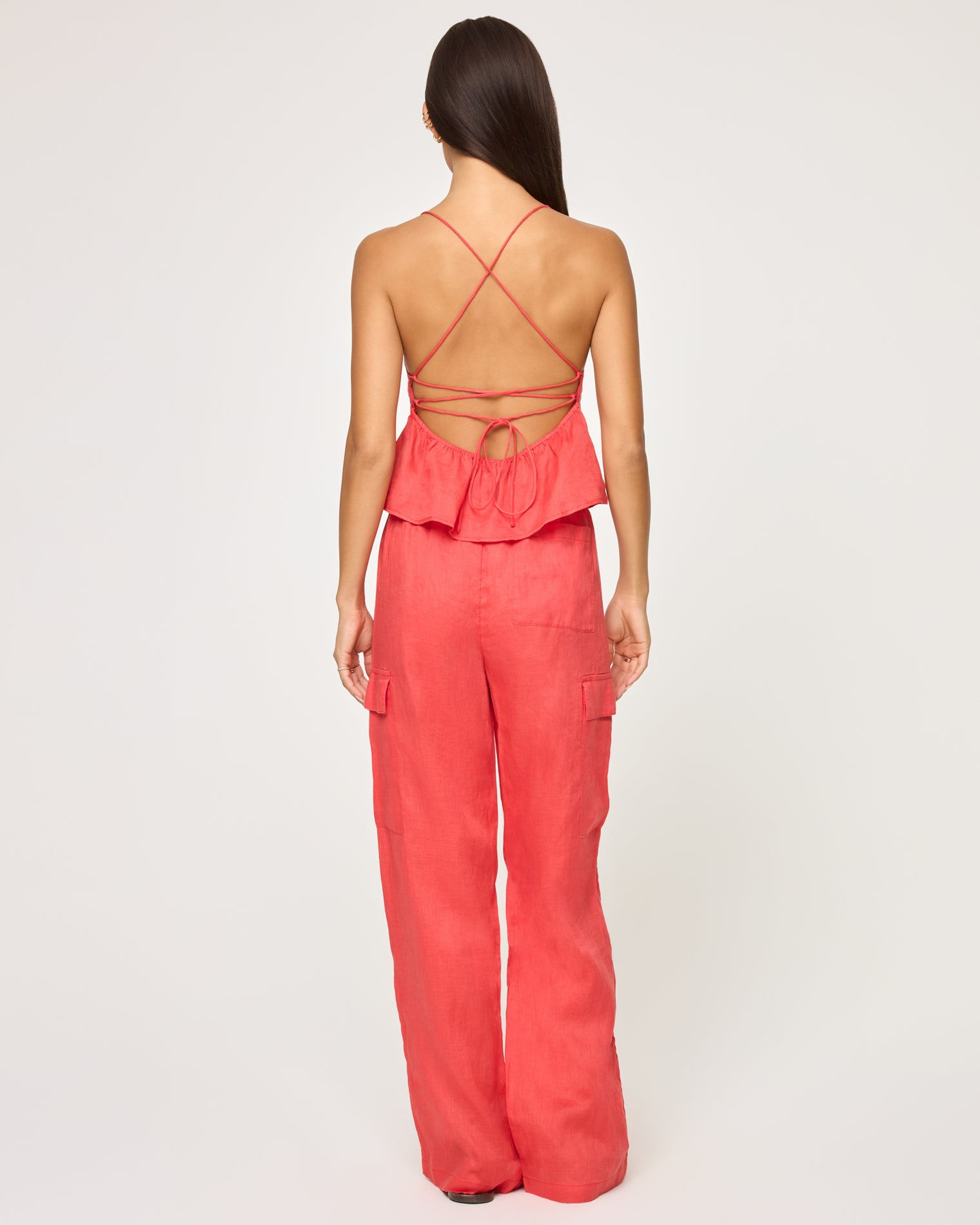 Sundown Cargo Pant - Grapefruit Grapefruit | Model: Jocelyn (size: S)