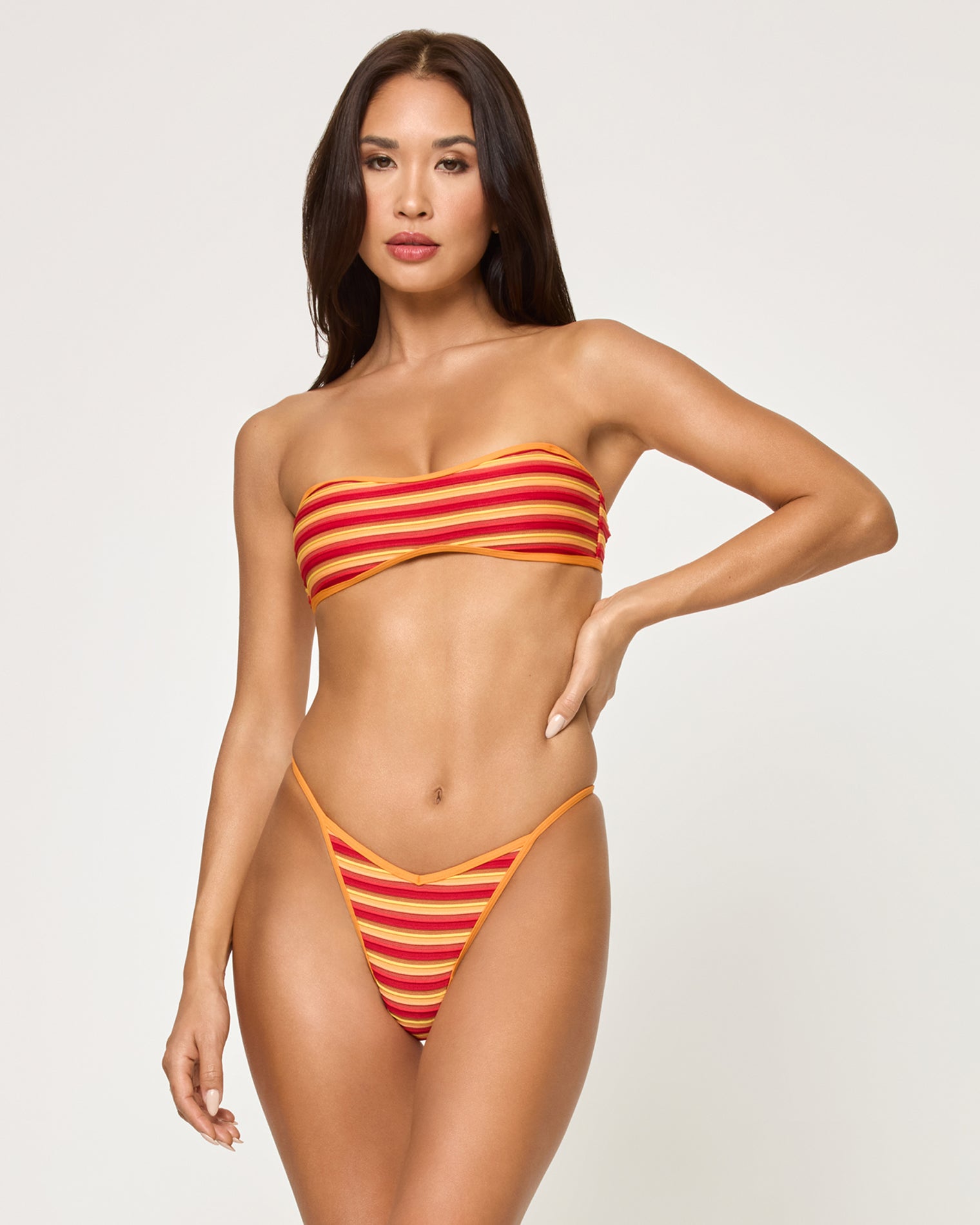 Bekah Bikini Top - Sunset Stripe Sunset Stripe | Model: Jocelyn (size: S)